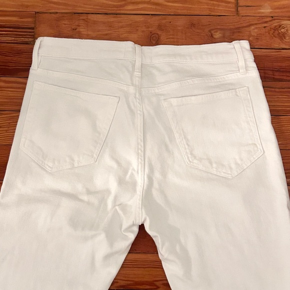 Frame Denim White Distressed Le Boy Straight Leg Jeans Size 28 - Picture 14 of 14